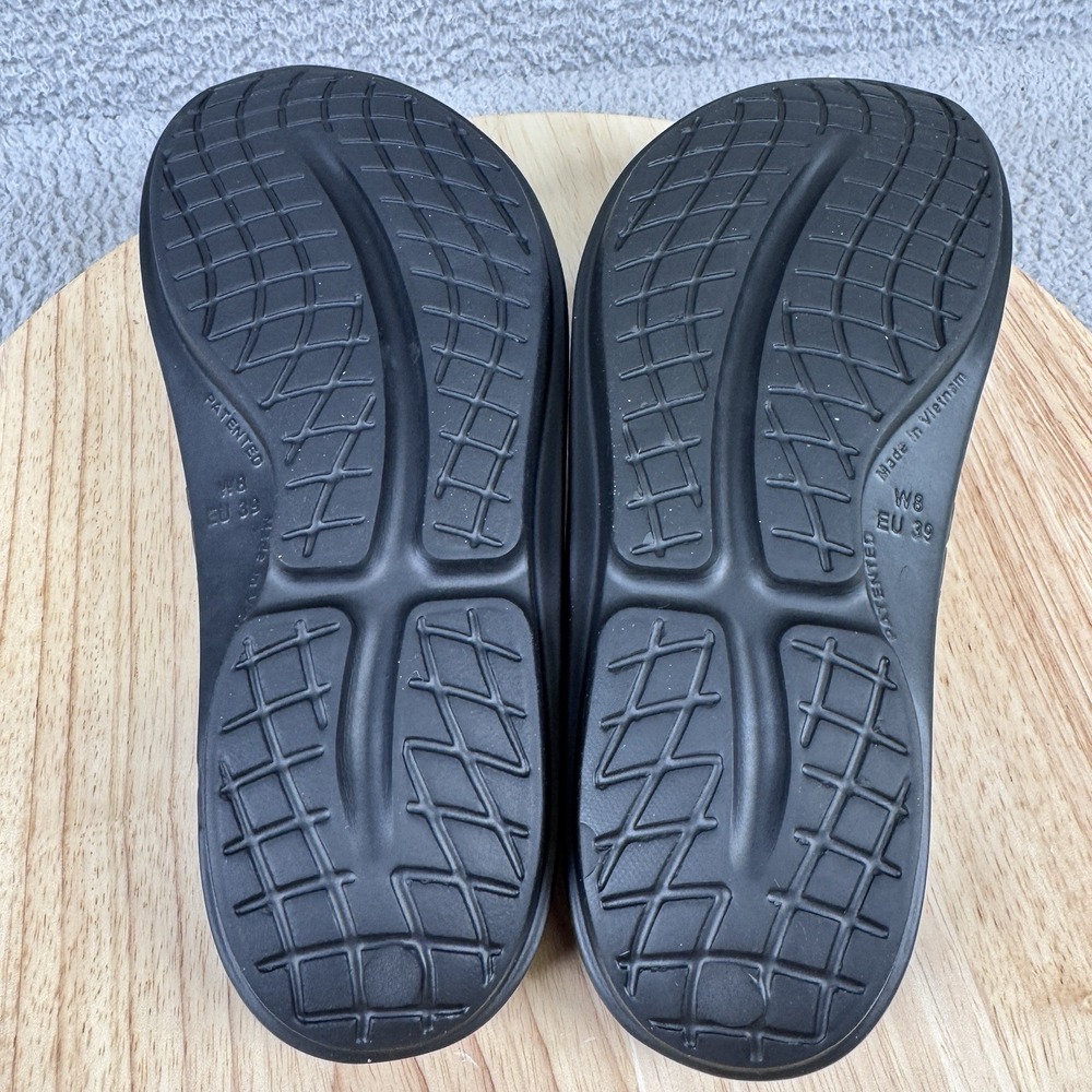 OOFOS Oolala Womens 8 Black OOfoam Recovery Sandals Comfort Flip Flops - Picture 8 of 11